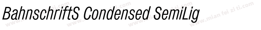 BahnschriftS Condensed SemiLight字体转换